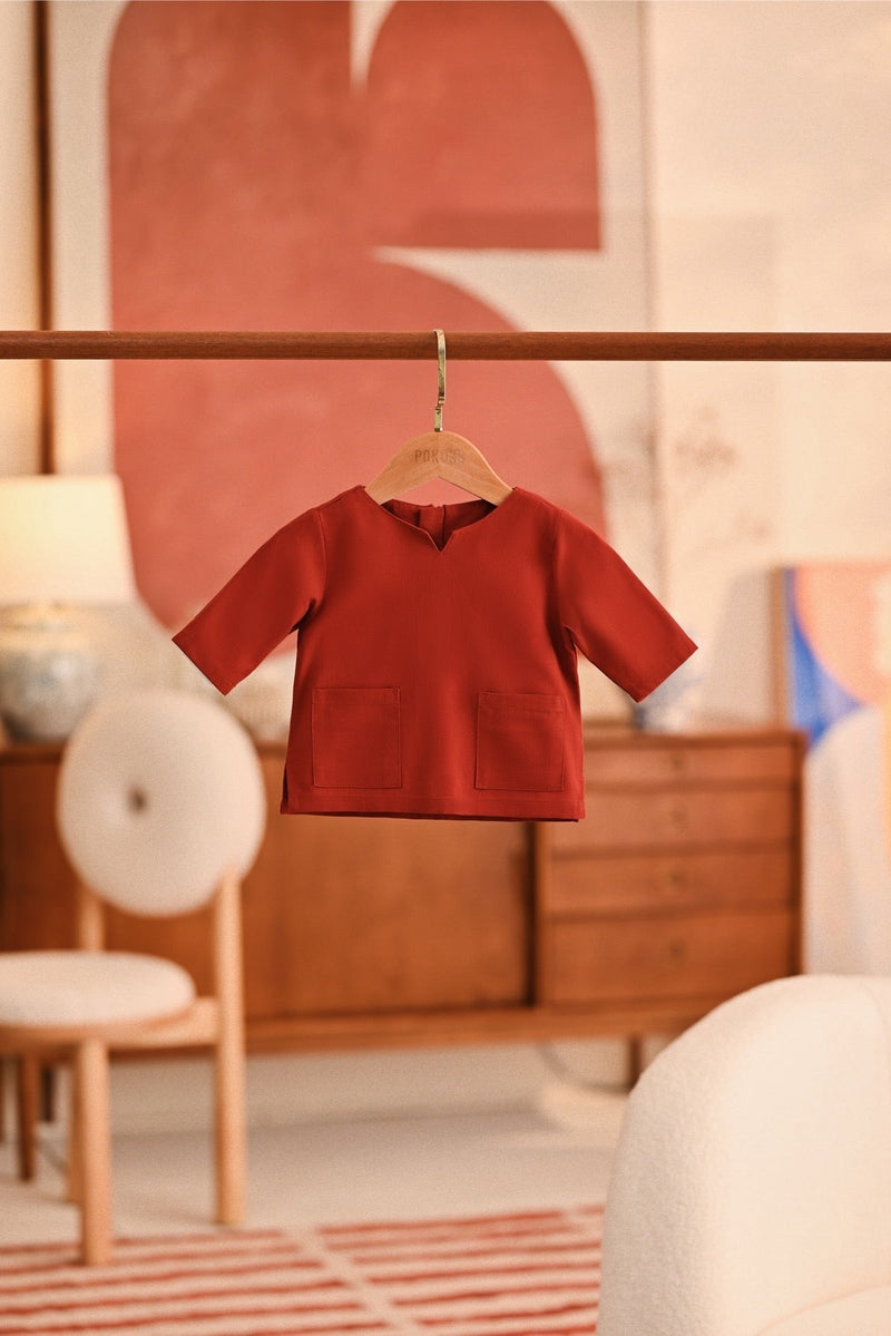 The Titi Babies Kurta - Terracotta