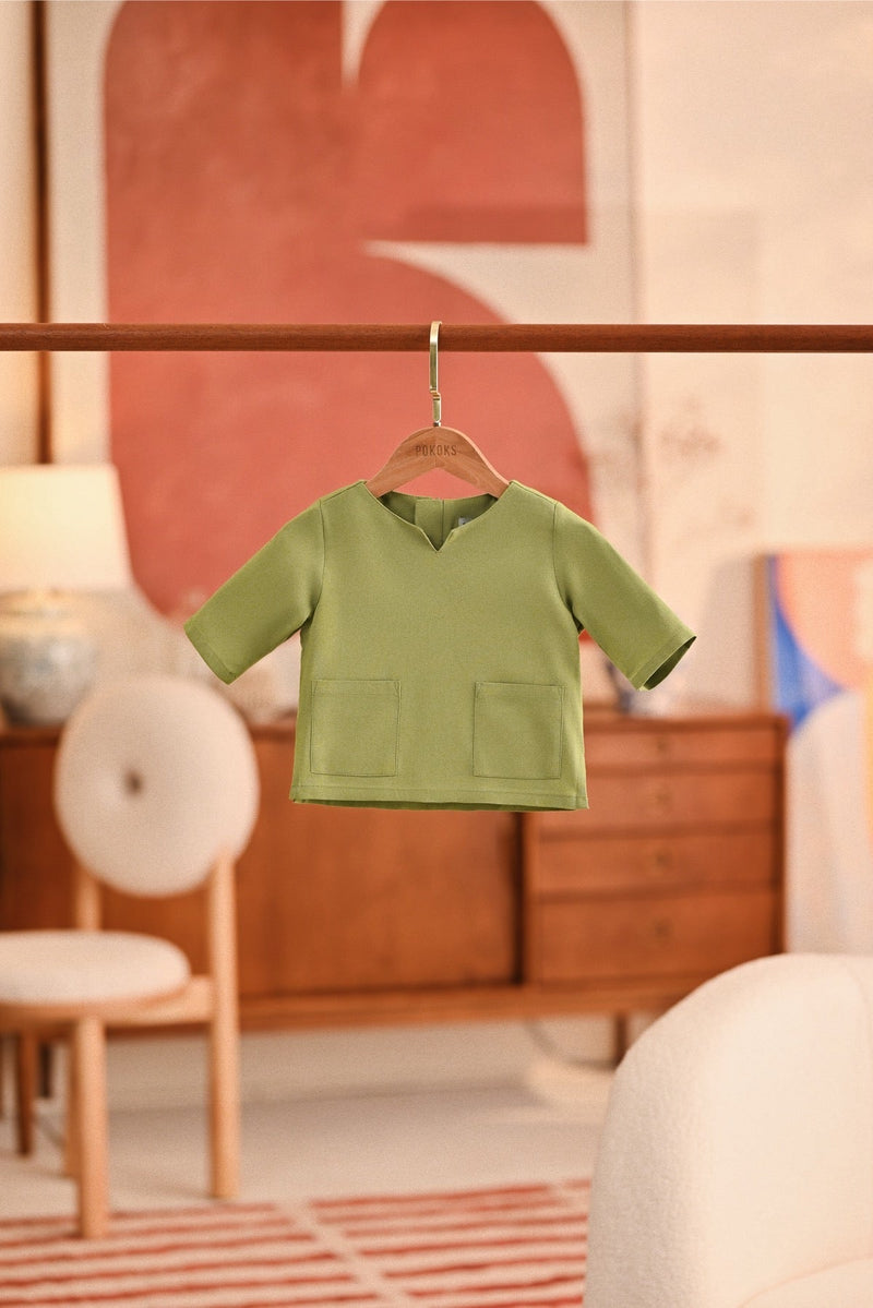 The Titi Babies Kurta - Lawn Green