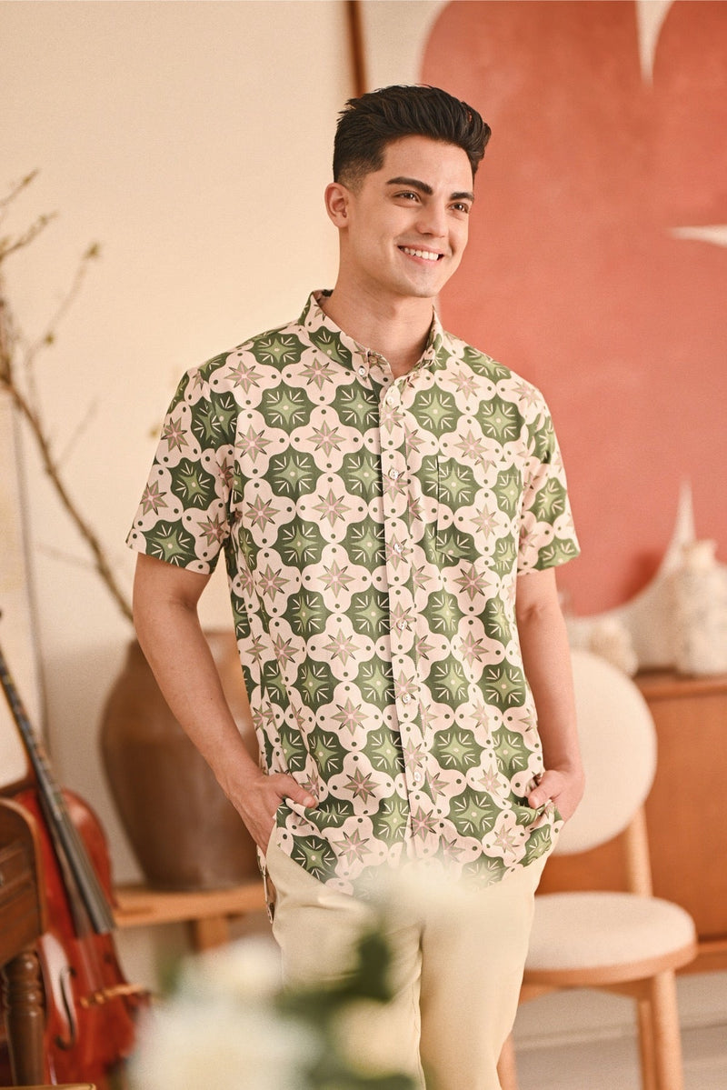 The Titi Men Batik Shirt - Moroccan