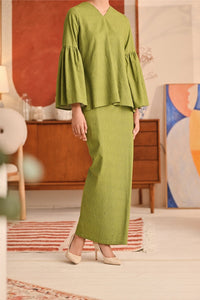 The Titi Women Folded Skirt - Olive Grove