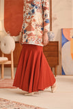 The Titi Women Modern Kurung Skirt - Terracotta