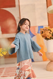 The Titi Bell Sleeve Blouse - Arctic Blue