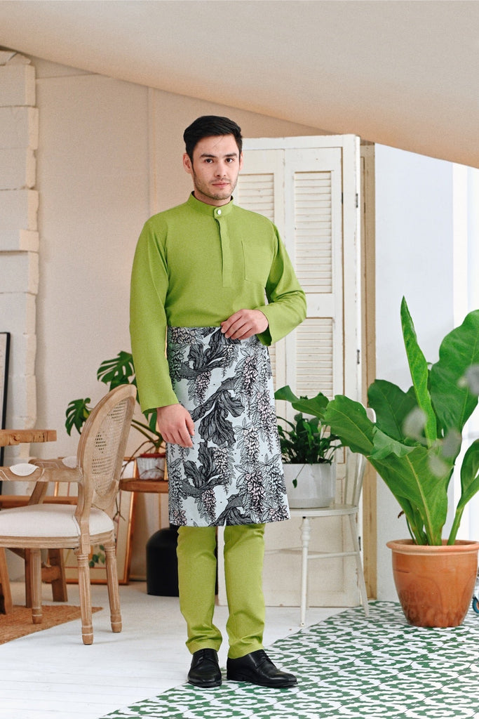 The Jumpa Men Baju Melayu Top - Lime Green –