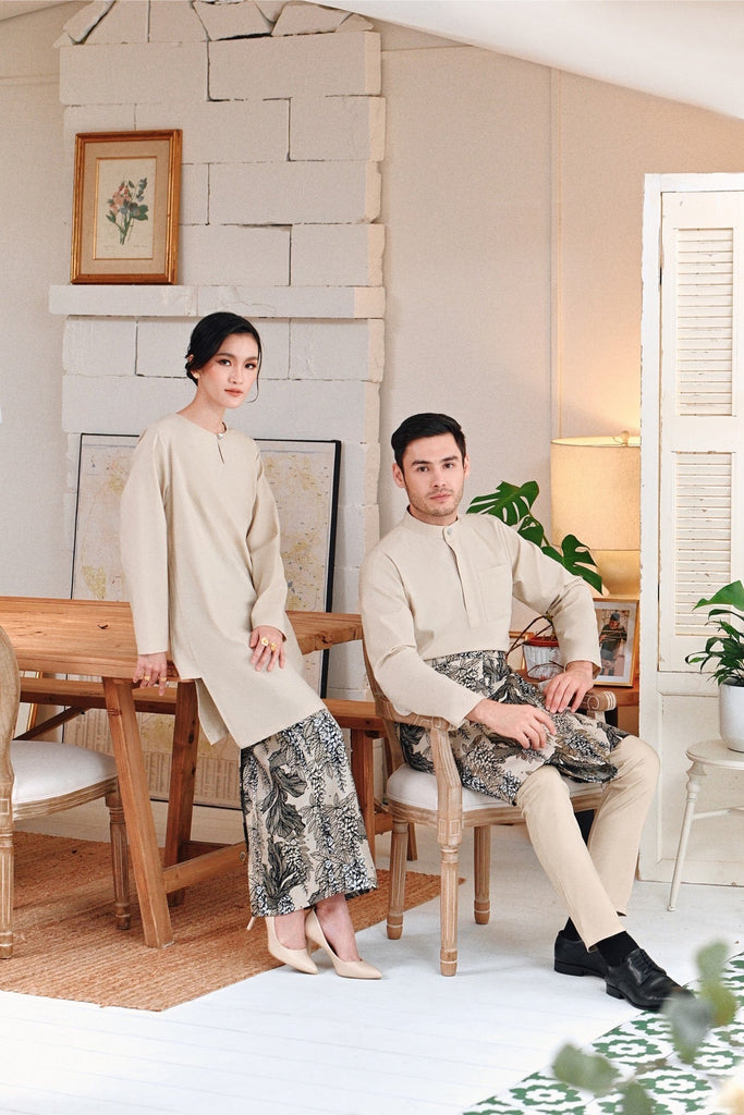 Jumpa The Jumpa Women Pesak Kurung Top - Khaki – POKOKS.COM