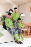 The Jumpa Baju Melayu Top - Lime Green