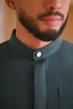 The Hening Men Baju Melayu Top - Emerald Green