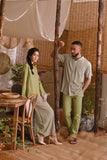 The Hening Men Batik Shirt - Green Checked