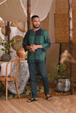 The Hening Men 3/4 Sleeve Kurta - Green Square