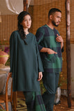 The Hening Men 3/4 Sleeve Kurta - Green Square