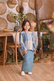 The Hening Flare Blouse - Blue Square