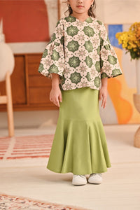 The Titi Modern Kurung Skirt - Lawn Green