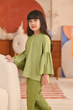 The Titi Bell Sleeve Blouse - Lawn Green