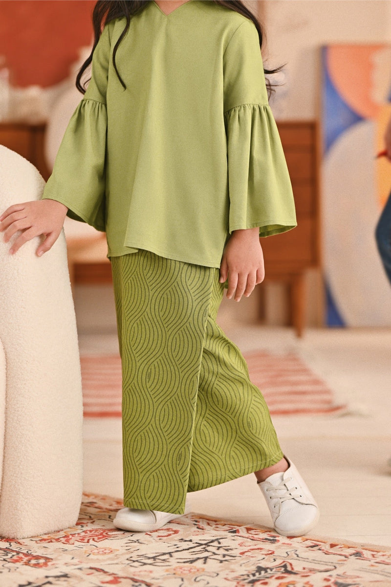 The Titi Folded Skirt - Olive Grove