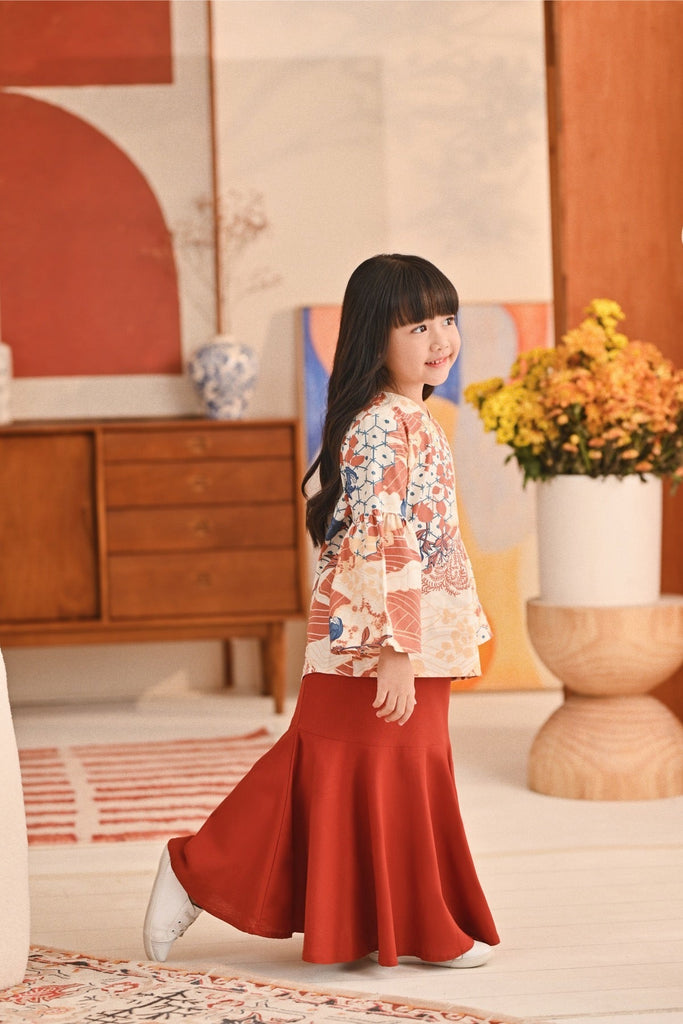 The Titi Modern Kurung Skirt - Terracotta