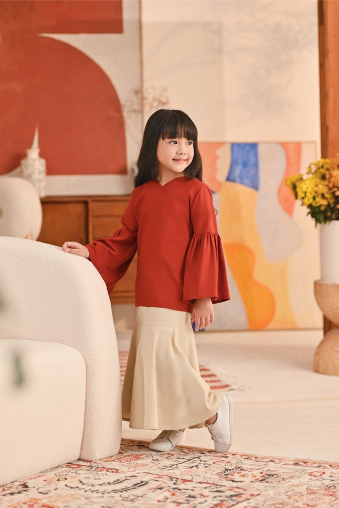 The Titi Modern Kurung Skirt - Khaki