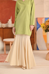 The Titi Women Modern Kurung Skirt - Cream