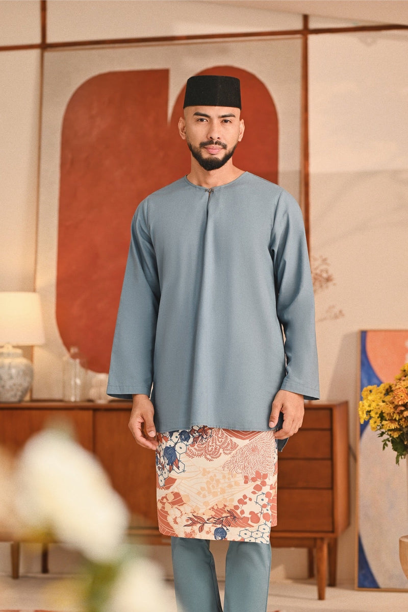 The Titi Men Kurta - Arctic Blue
