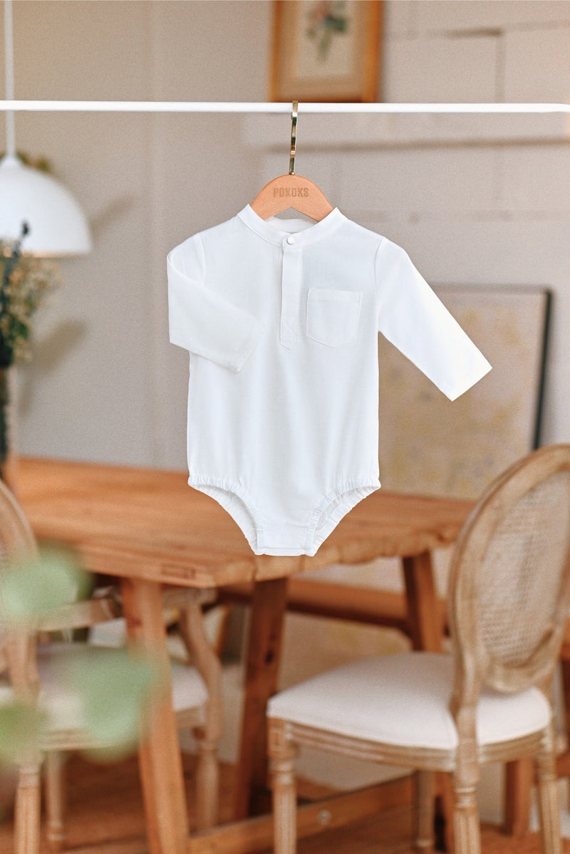 The Jumpa Babies Baju Melayu Romper - White