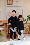 The Jumpa Pesak Kurta - Black Jacquard