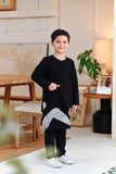 The Jumpa Pesak Kurta - Black Jacquard