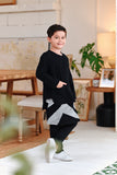 The Jumpa Pesak Kurta - Black Jacquard