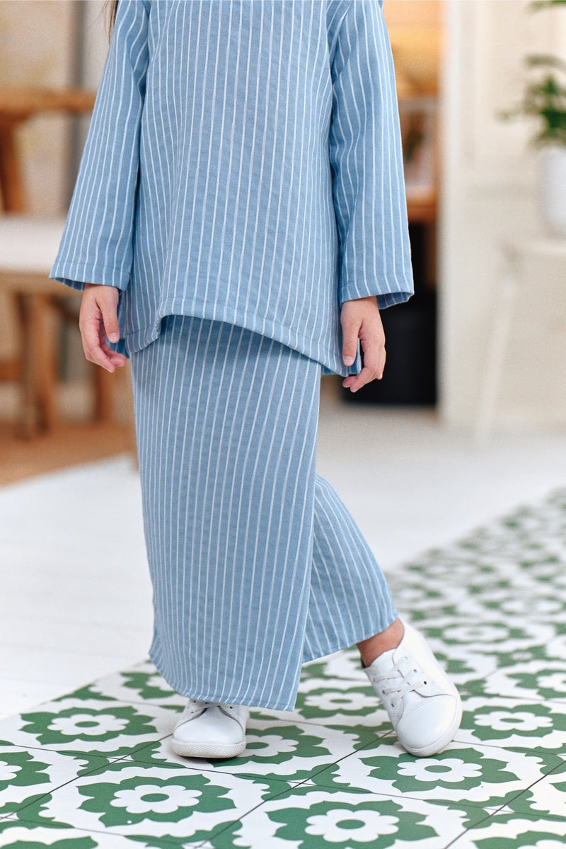 The Jumpa Folded Skirt - Water Stripe