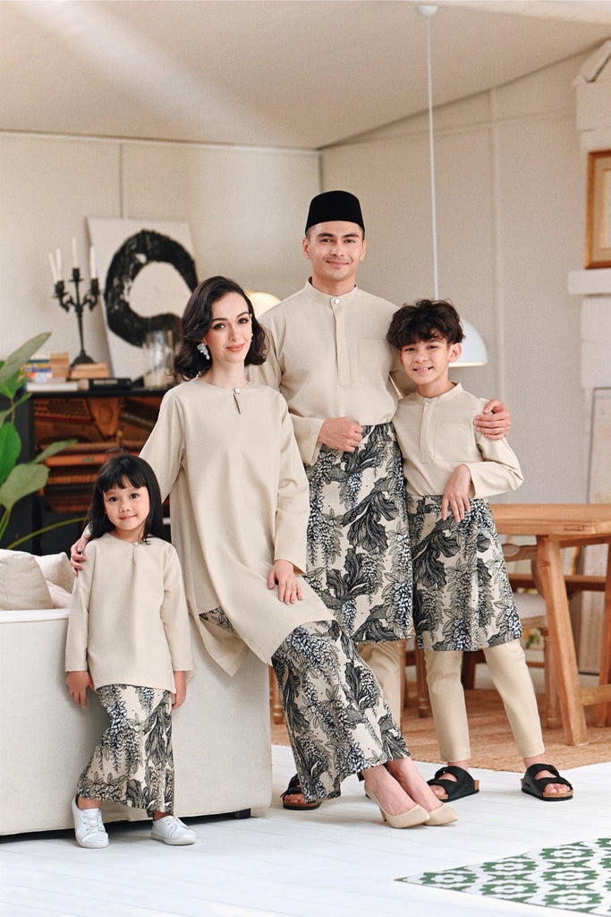 The Jumpa Baju Melayu Top - Khaki
