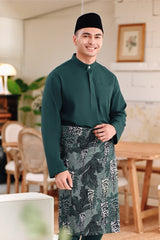 The Jumpa Men Baju Melayu Top - Emerald Green