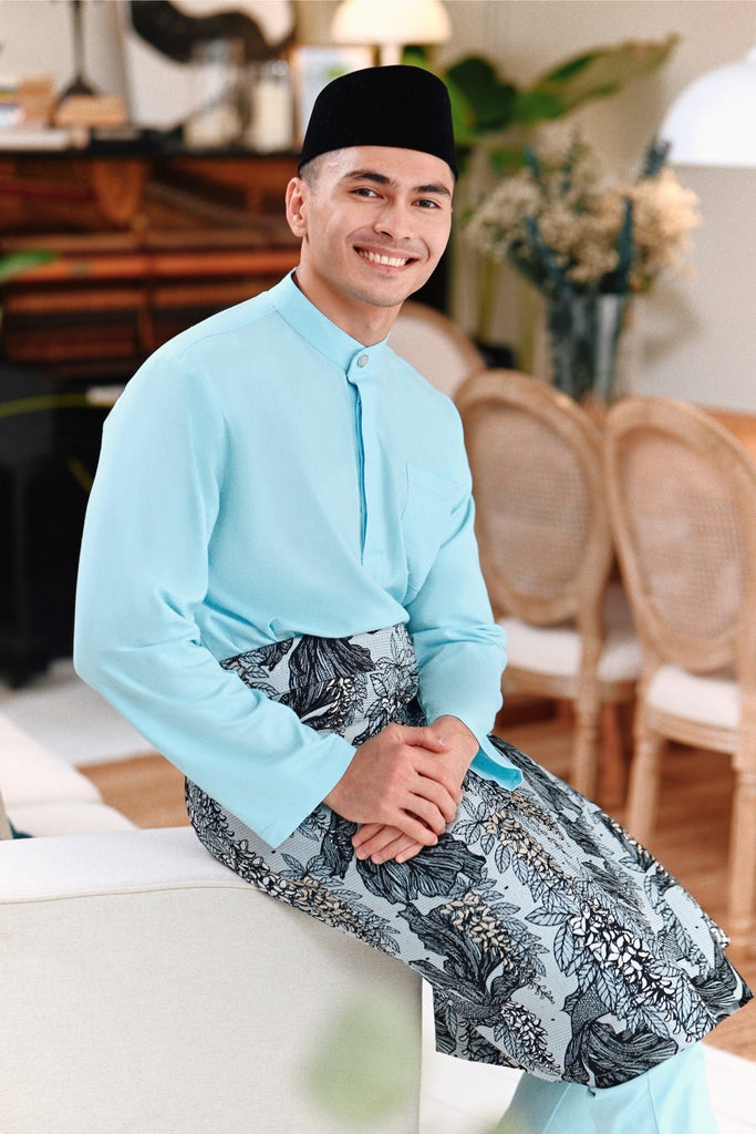 The Jumpa Men Baju Melayu Top Light Blue –