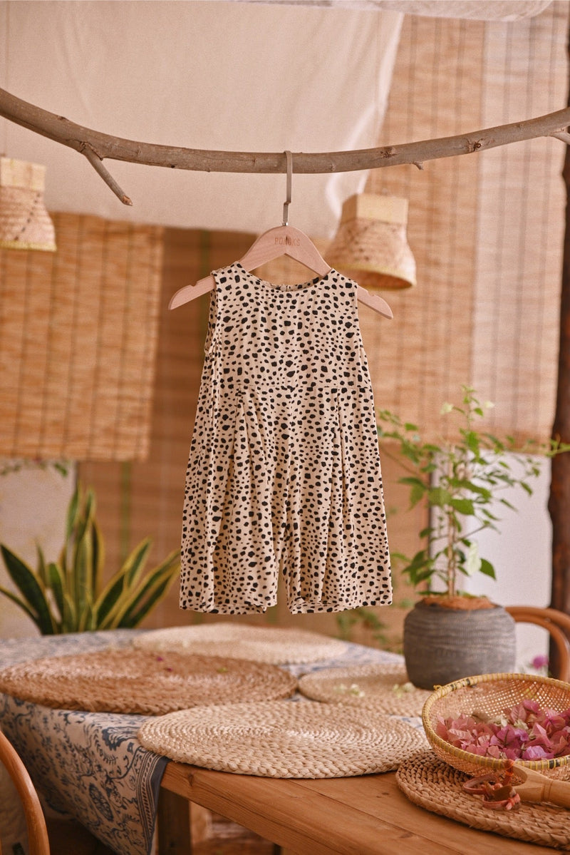 The Hening Babies Dungarees - Champagne Safari