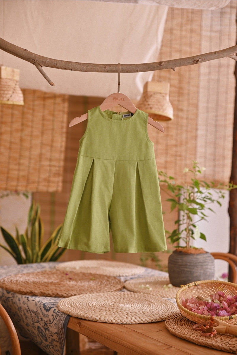 The Hening Babies Dungarees - Lawn Green