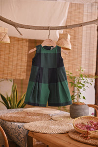 The Hening Babies Dungarees - Green Square
