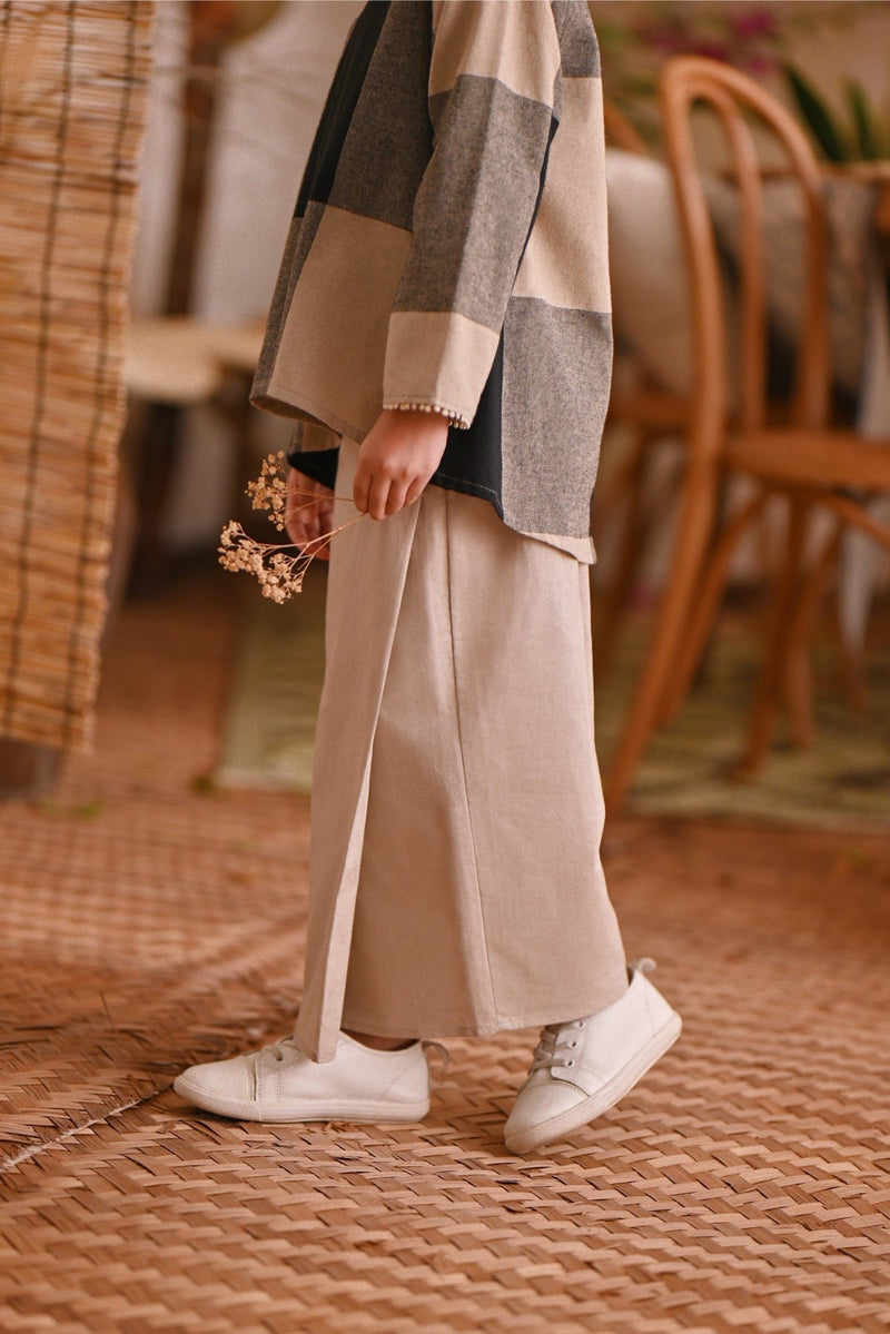 The Hening Folded Skirt - Light Champagne