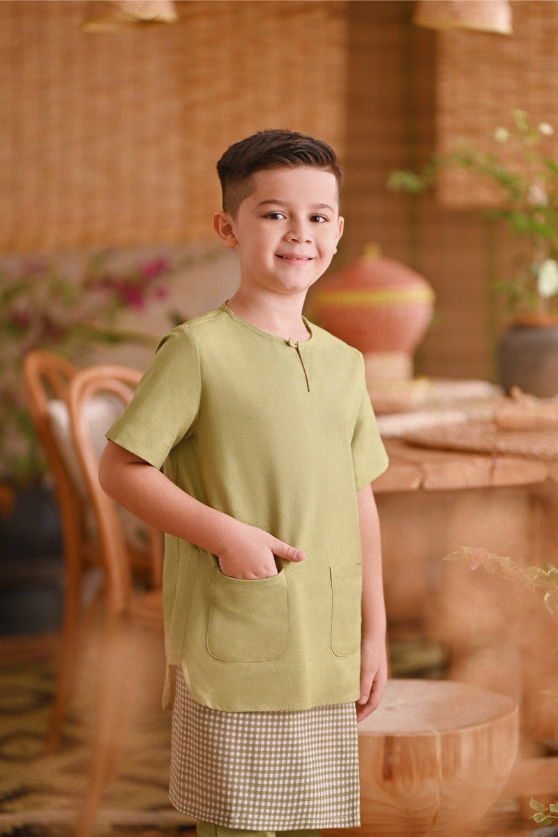 The Hening Short Sleeve Kurta - Lawn Green
