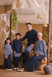 The Hening Baju Melayu Top - Navy Blue