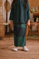 The Hening Folded Skirt - Green Square