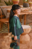 The Hening Flare Blouse - Green Square