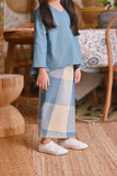 The Hening Folded Skirt - Blue Square