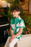The Glow Batik Shirt - Green Geo