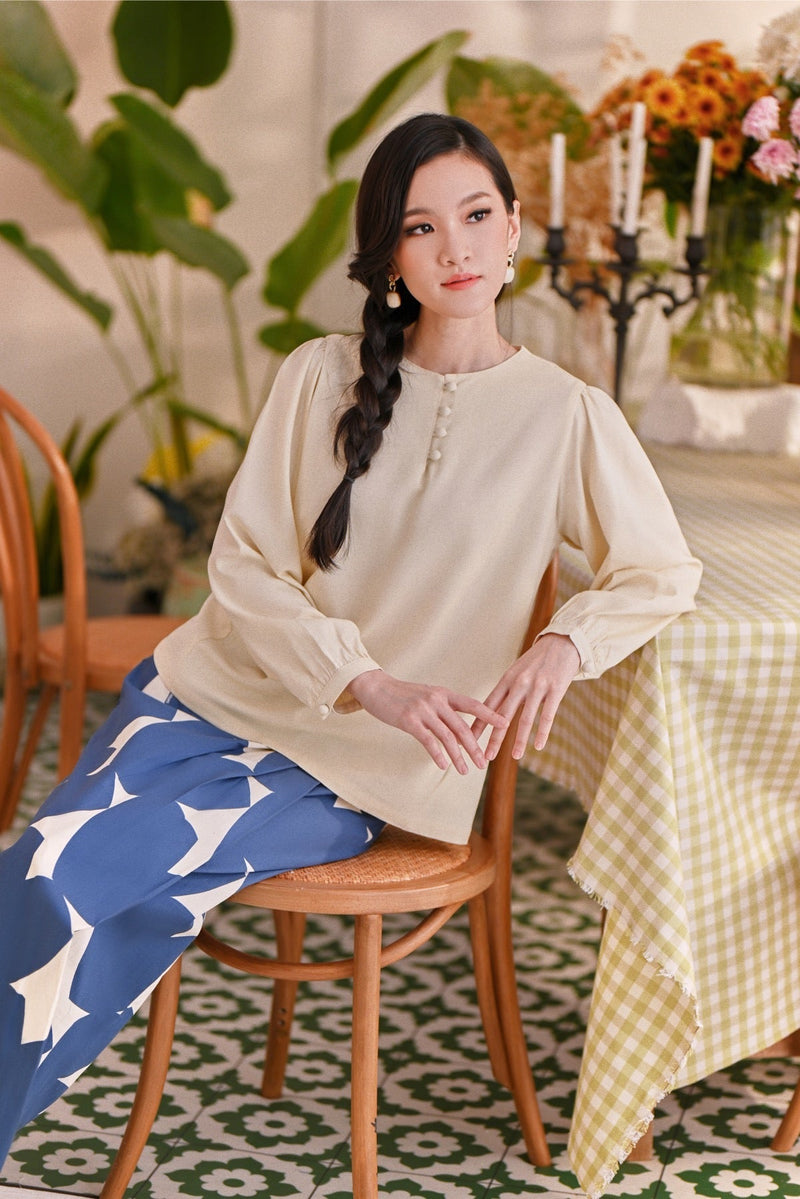 The Sarang Women Princess Blouse - Cream