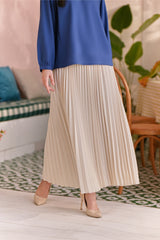 The Sarang Women Sun-Pleats Skirt - Cream