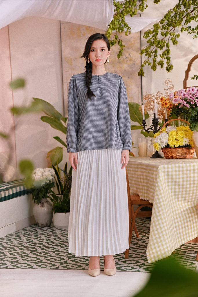 The Sarang Women Sun-Pleats Skirt - White – POKOKS.COM