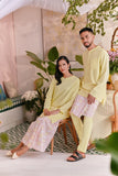 The Sarang Men Baju Melayu Top - Light Yellow
