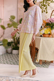 The Sarang Women Pleats Folded Skirt - Light Yellow