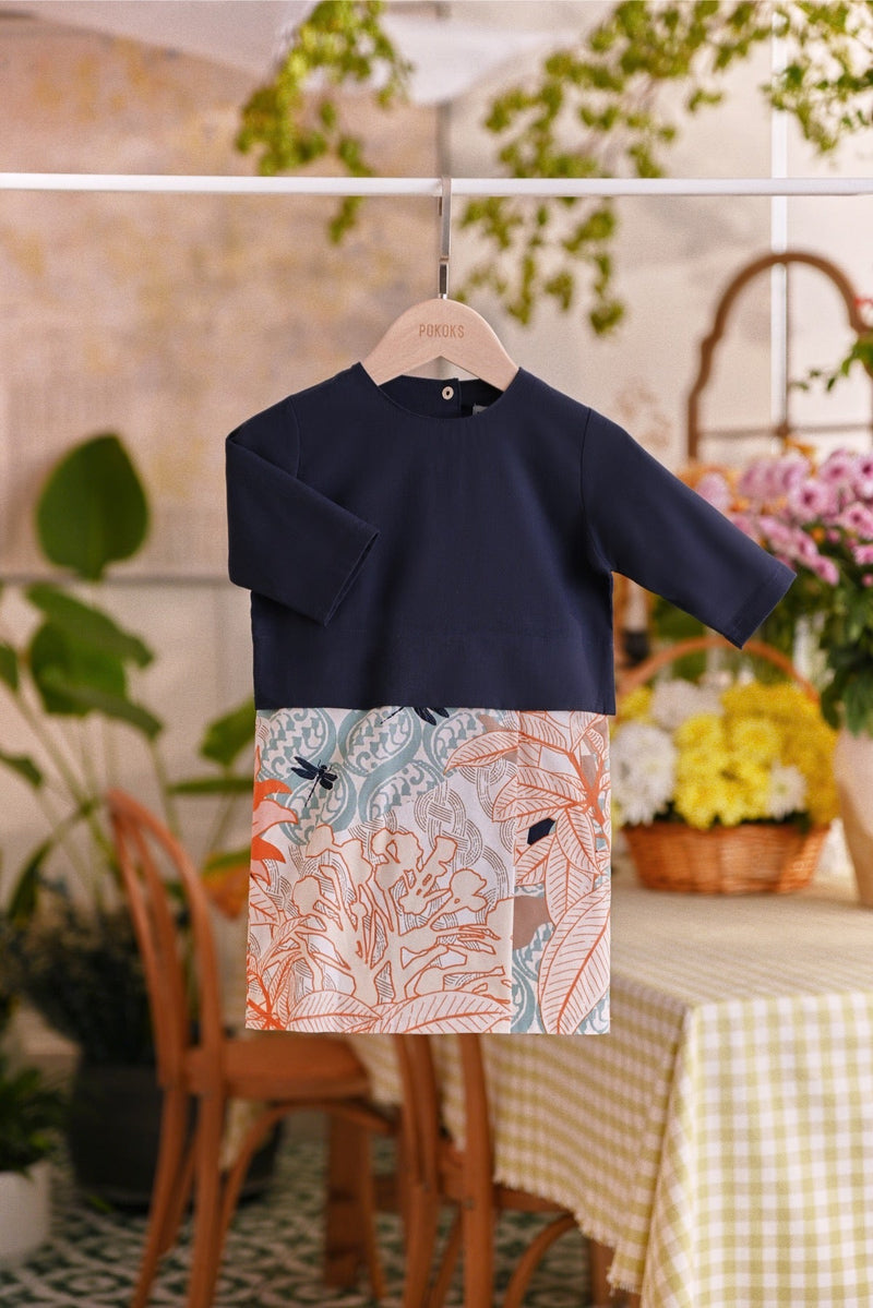 The Sarang Babies Kurung - Navy Blue