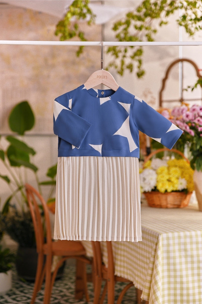 The Sarang Babies Dress - Sun-Pleats Cream