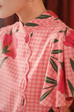 The Spring Dawn Women Flutter Sleeve Cheongsam Dress - Poppy Pink