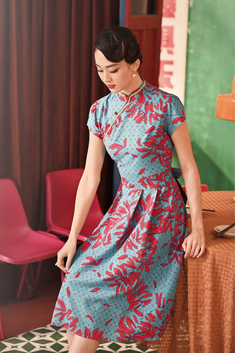 The Spring Dawn Women Blossom Cheongsam Dress - Oriental Garden