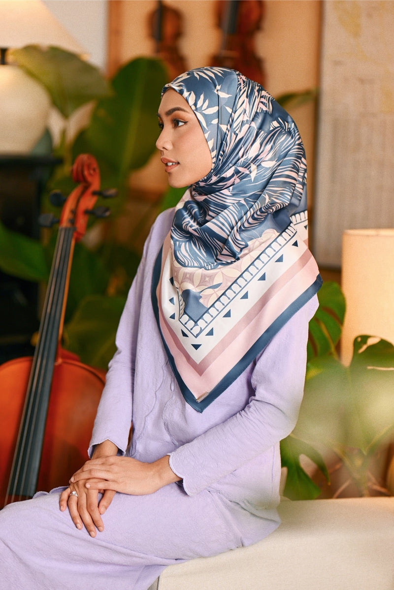 The Glow Women Square Scarf - Blue Shine