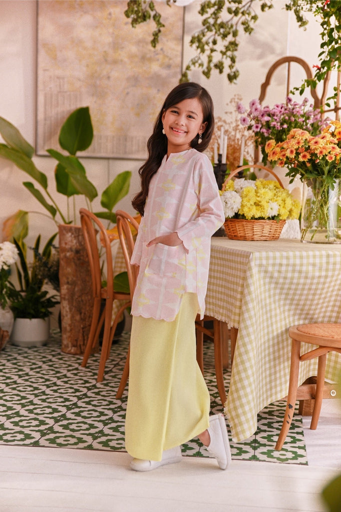 The Sarang Pleats Folded Skirt - Light Yellow